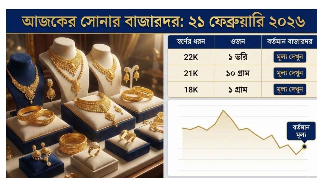 আজকের সোনার বাজারদর: ২১ ফেব্রুয়ারি ২০২৬