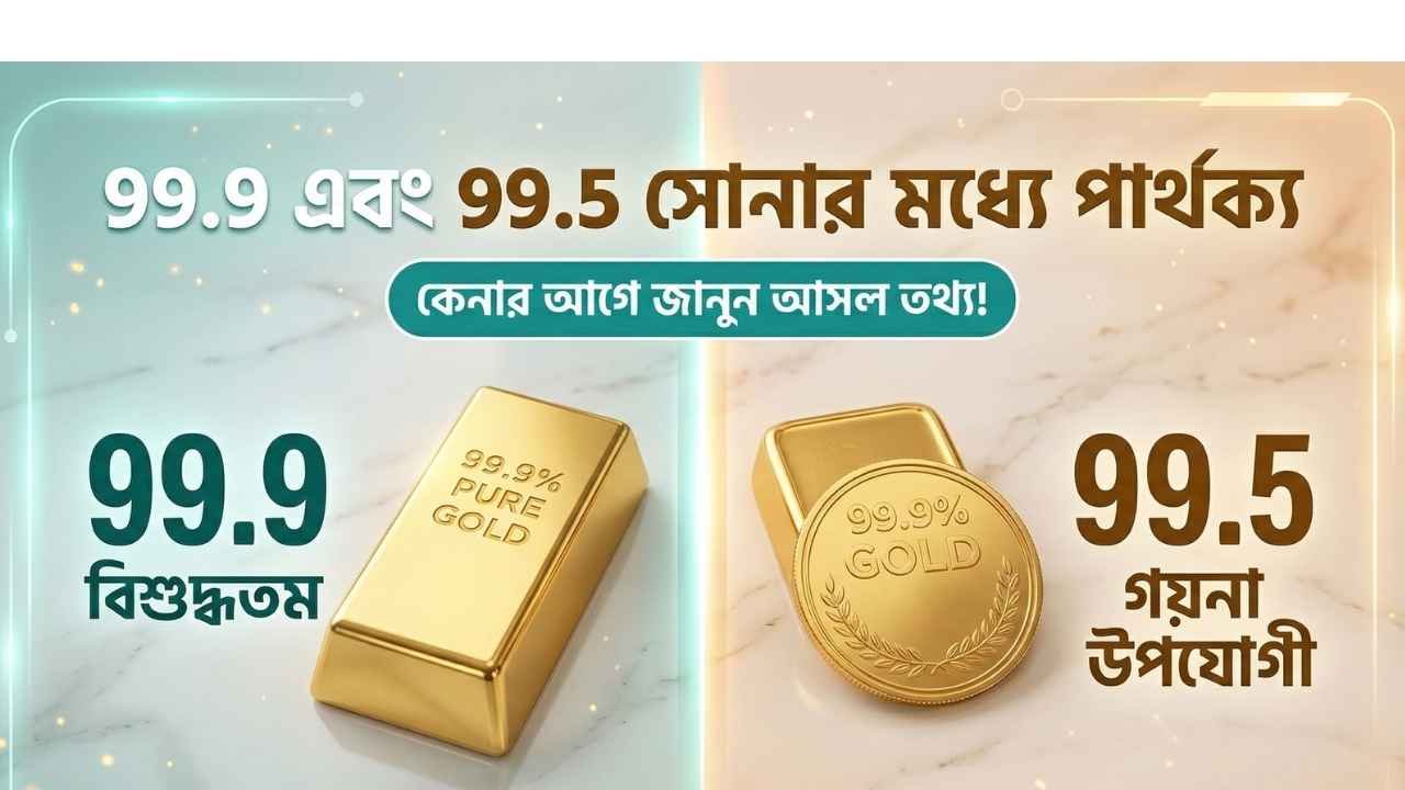99.9 এবং 99.5 সোনার মধ্যে পার্থক্য
