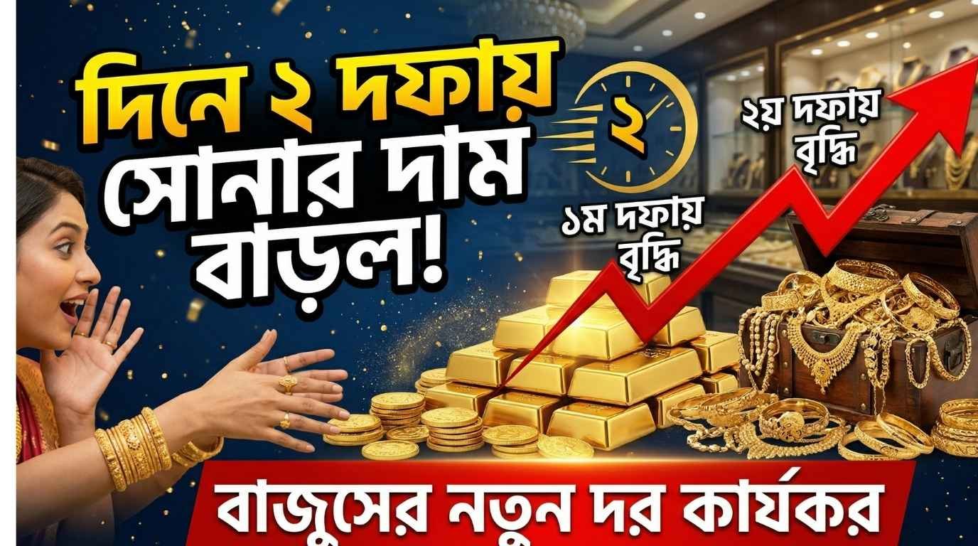 দিনে দুই দফায় সোনার দাম বেড়েছে ৬,৫৯০ টাকা
