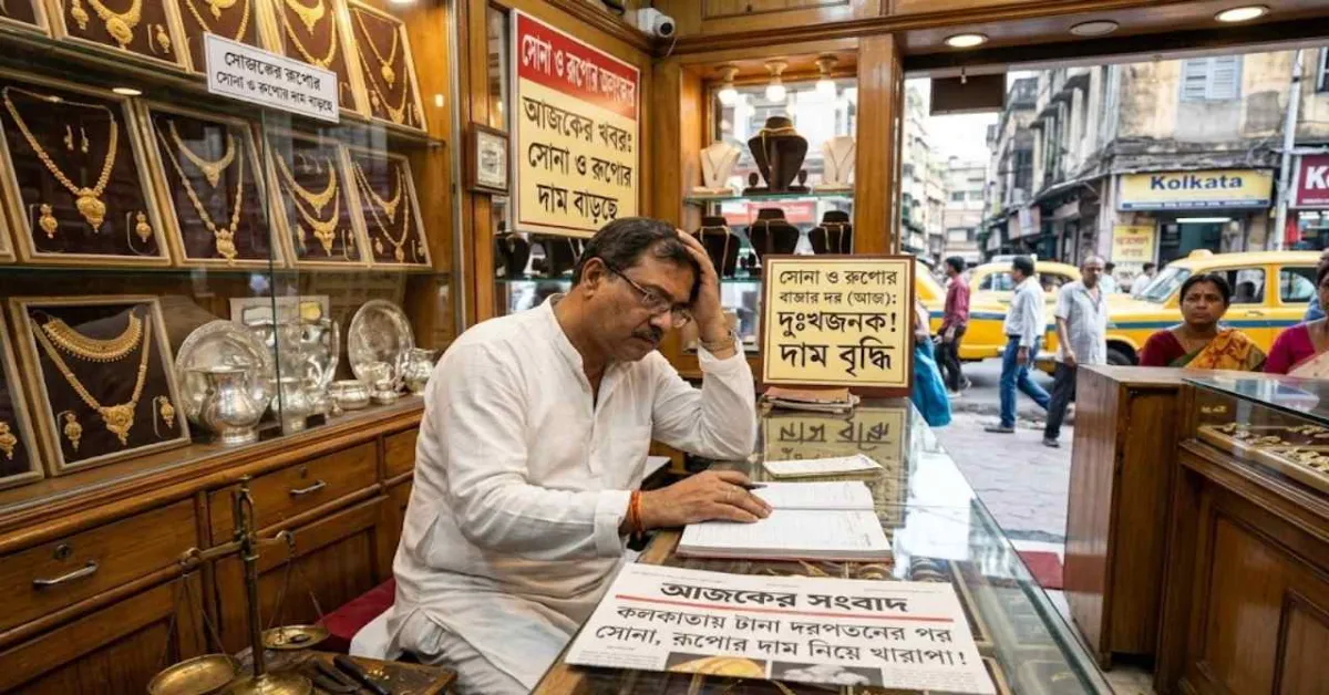 কলকাতায় টানা দরপতনের পর সোনা, রুপোর দাম নিয়ে খারাপ খবর