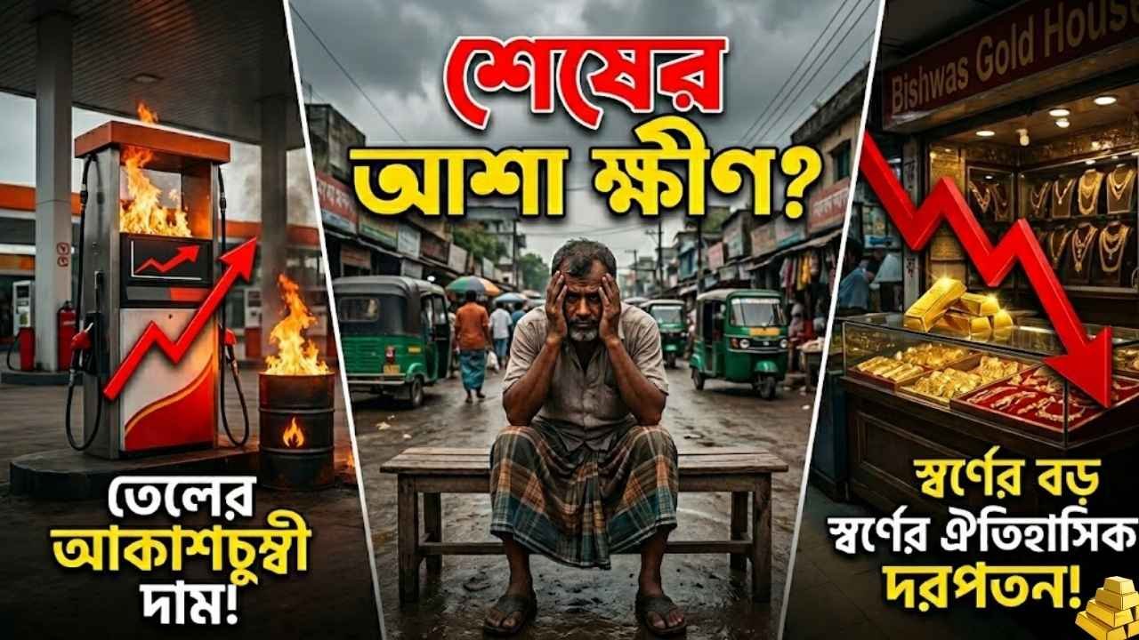 শেষের আশা ক্ষীণ, তেলের দাম আকাশচুম্বী, স্বর্ণের বড় দরপতন