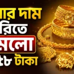 সোনার দাম ভরিতে কমলো ২১৫৮ টাকা